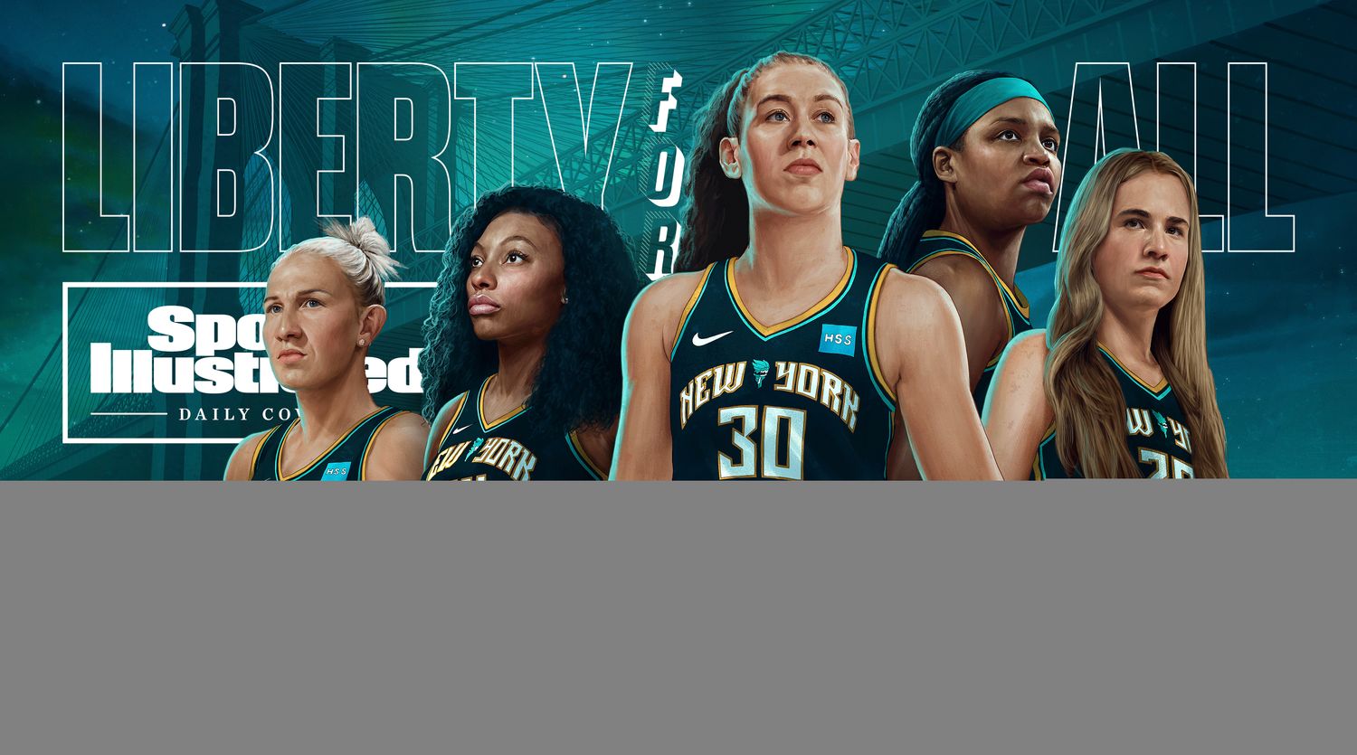 LIBERTY FOR ALL: An illustration of Breanna Stewart, Courtney Vandersloot, Jonquel Jones, Sabrina Ionescu and Betnijah Laney of the New York Liberty.